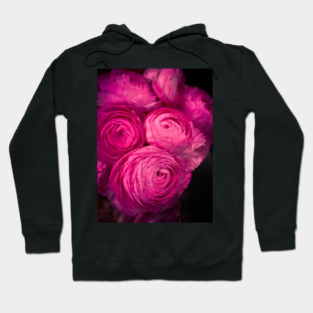 Pink Flowers Floral Garden Plants Hoodie by eleonoraingrid